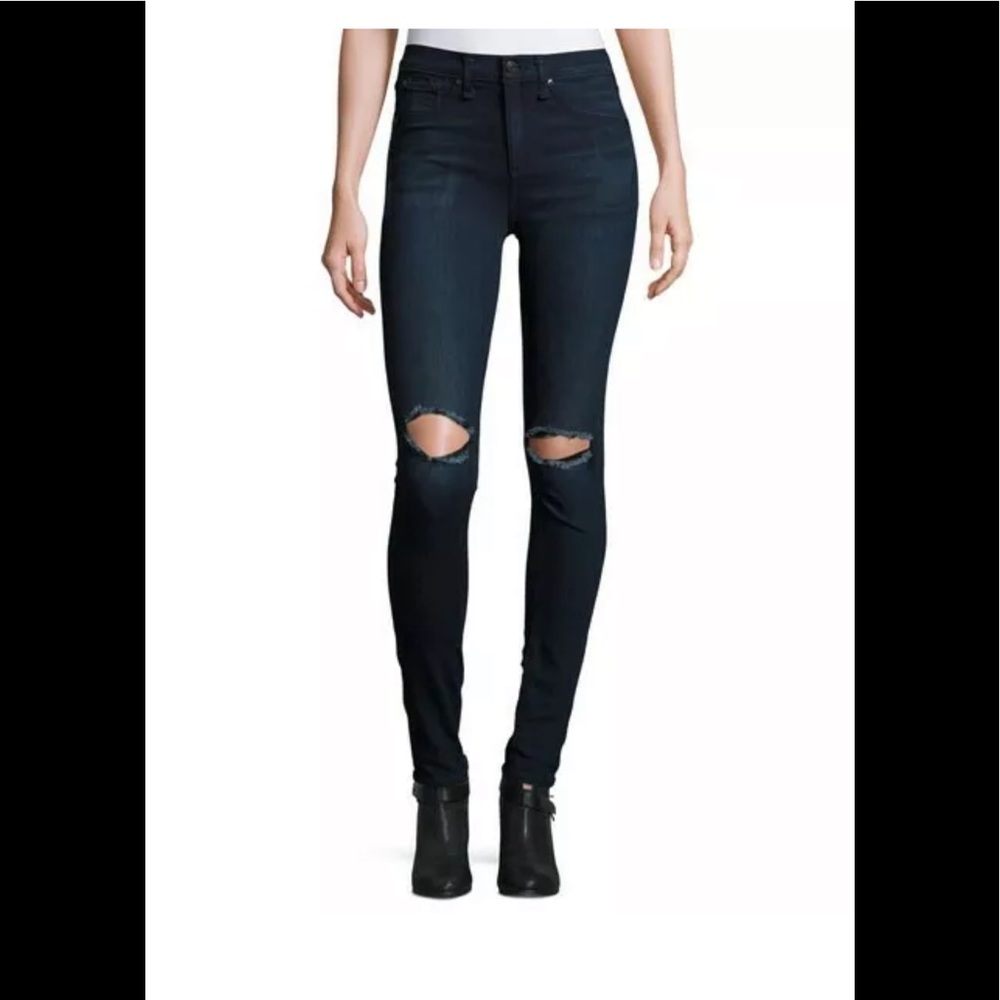 Rag and Bone 10 Inch Skinny Jeans Mojave Ripped Knees